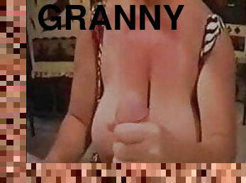 Big tits granny blowjob and swallow 
