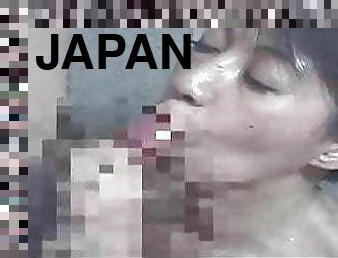 Japanese mom gives blowjob   son in shower