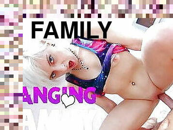 Banging Family - Young Tiny Shy Newbie Teen Banged in POV