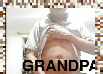 Huge cock Grandpa cumming a lot