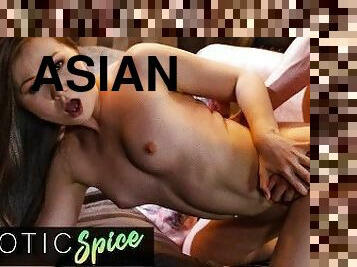 DEVIANTE - Petite Asian Luna Truelove masturbation fantasy made real oral orgasms and romantic sex