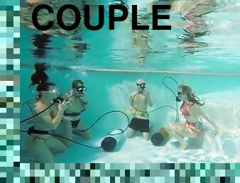 Couple films couple Eva Sasalka and Jason underwater fucking