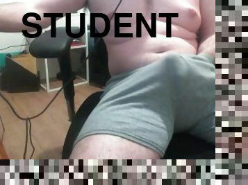 Study Break Cumshow of a sexy student (POV cummings in your face/Cumpaly/cute ass/Cumshot)