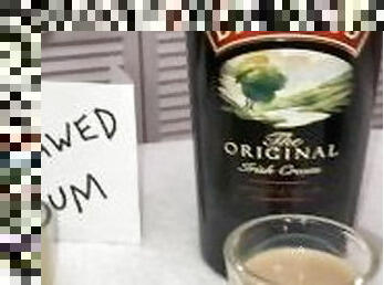 Irish Cum Cream Iced Coffee for my wife to drink at our Saint Patrick’s party, I sneak a sip