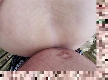 BBW outdoor  sucking dick fucking and farting