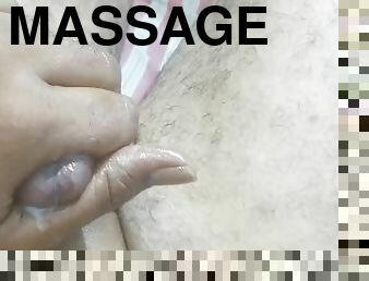 small cock oil massage and CUM. Premature Ejaculation from masturbation