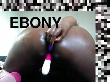 Ebony Teen Pussy Squirts Using Vibrator