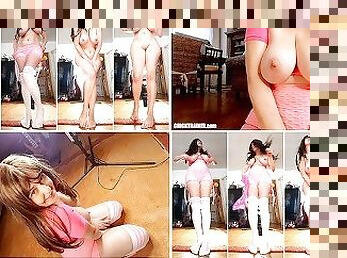 Overknee Stockings Strip & Swallow! Bonus Big Tits, Panties, Socks Webcam Nude Amateur MILF Slutwife