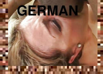 Short haired German chick gets her mouth filled by BBC&#039;s