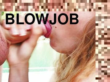 Teen Blowjob And Cum Swallow - Sensual Big Dick Sucking In Public 4K
