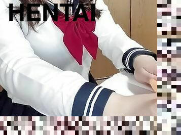 The most HENTAI big boobs schoolgirl in Japan