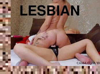 Lesbian Couple Strapon Fuck on Lush Lovense  CAM4