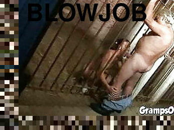Teen Slave Blows Old Master&#039;s Hard Boner