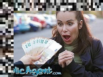 Public Agent Stunning brunette MILF with fantastic tits fucks a stranger to pay a fine