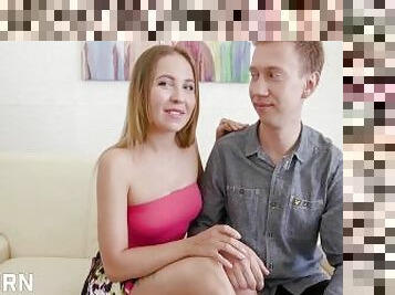 Nice czech couple try the cuckold experience with that sexy blonde girlfriend
