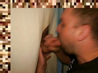 Amateur Gloryhole - A discreet guy with a big dick has his dick worshipped at homemade gloryhole