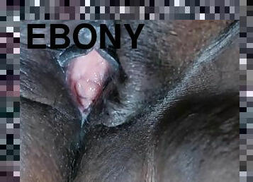 Ebony Virgin Creamy Pussy Flash