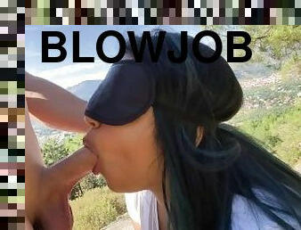 I MEET a STRANGER in the field and FUCK HER MOUTH! 4k