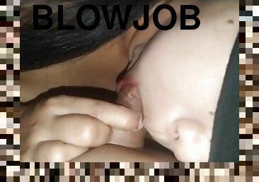 pinay slopy blowjob i cum in her mouth!
