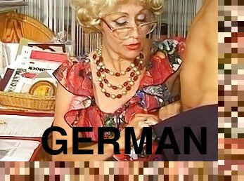 ekstrem, briller, bedstemor, gammel, moden, pikslikkeri, bedste, kæmpestor-pik, mor, tysk