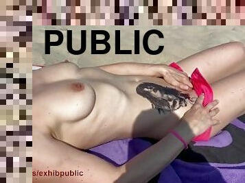 maszturbálás, nudista, nyilvános, amatőr, kamera, tengerpart, kukkolás