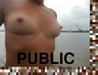 zadok, veľké-prsia, nudistické, na-verejnosti, žena, amatérske, pláž, chodidlá, blondýna, exibicionistky