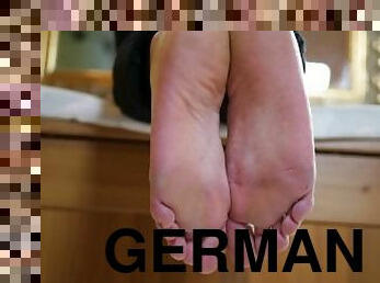 tysk, slave, fødder, beskidt, dominans, femidom