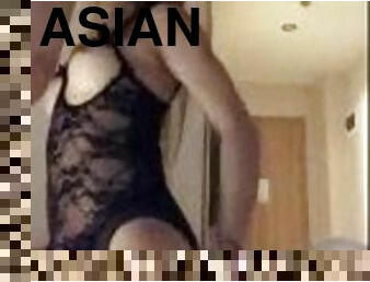 Asian Ladyboy prostitute is very flexible cocksucker and riding a cock like a slut