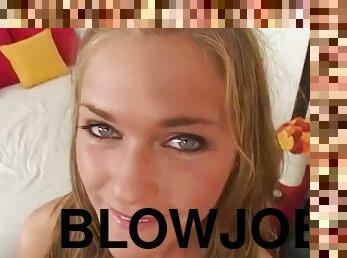 Petite 18 Years Old Blonde MCKENZEE MILES POV Deepthroat Blowjob Facial