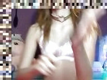 Beautiful Redhead Tiny Dancer Strips for You LIVE SHOW PART 2/3