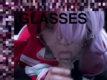 One Piece Diva Uta In Glasses Takes Him To A Virtual Space To Gokkun Blow His Dick
