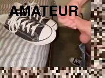 Cumming on my converse shoes