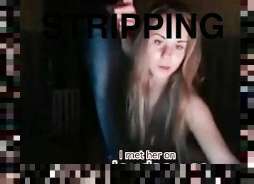 Brunette Rapunzel strips naked in front of her webcam Brunette Rapunzel strips naked in front of her webcam