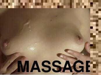 TITS MASSAGE - Tit touching and cum on tits.