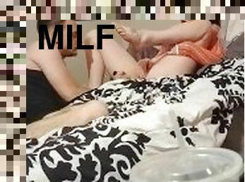 Stud Finds Milf Masturbating, Decides To Help Her )