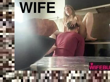 Wife Porn by WifeBucket - Having breakfast with my five made us horny and we fucked in the kitchen
