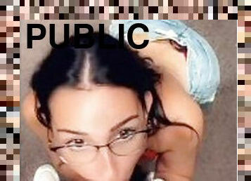 Public Sex in Shop - Hot Brunette gets Facial in Fitting Room! / Kisscat.xyz