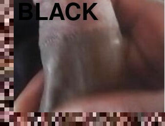Massaging black dick