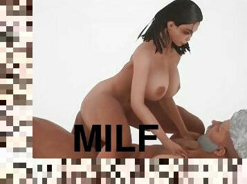 SEXY MILF RIDES A HUGE DICK  3D Animations