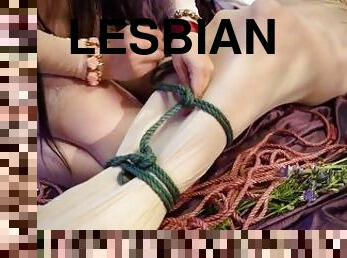 asiatisk, lesbisk, bdsm, bondage, elskerinde, dominans, femidom