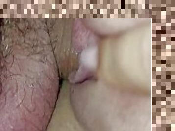 CLOSE UP/Daddy caught me masturbating and cum inside my tight pussy creampie while mom go for shoppi