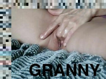 Sexy Granny Masturbates to Multple Pulsating ORGASMS...