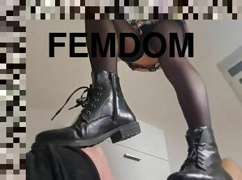 bdsm, slave, fødder, beskidt, kyssende, fetish, bondage, elskerinde, støvler, femidom