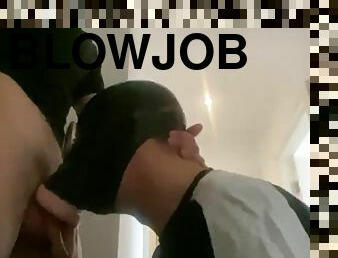 Hung, fit, straight chav comes back to throat fuck sub in fleshlight mask