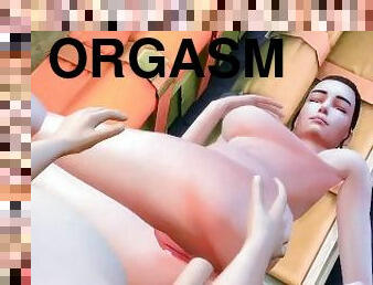 Star Wars Parody - Rey Shows Kylo Ren Her Dark Side - Female Moaning Orgasm - Dripping Cum - SIMS 4