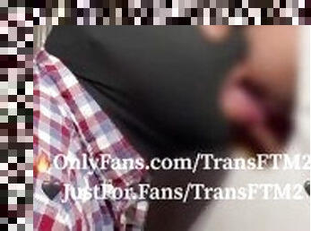 FTM Getting Sucked at Gloryhole - OnlyFans: @TransFTM2