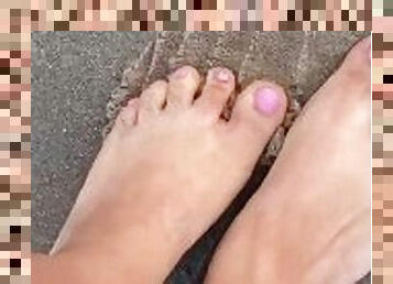 Pink Toes in the sand