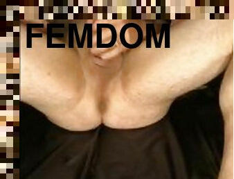 Femdom Face Sitting So He Can Eat My Ass While I Pee On His Chest As He Jerks Off & Cums All Over