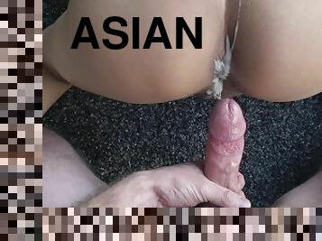 Young Asian loves cum dripping on her tight ass - Ali Jay