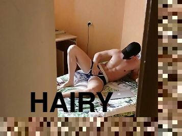 Spy through the cameras how sexy boy fingering his hairy hole